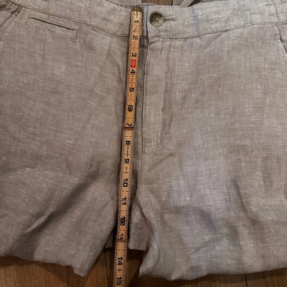 Panama Jack Mens 100% Linen Pants Tan Beige Relaxed Fit Drawstring Large NWT